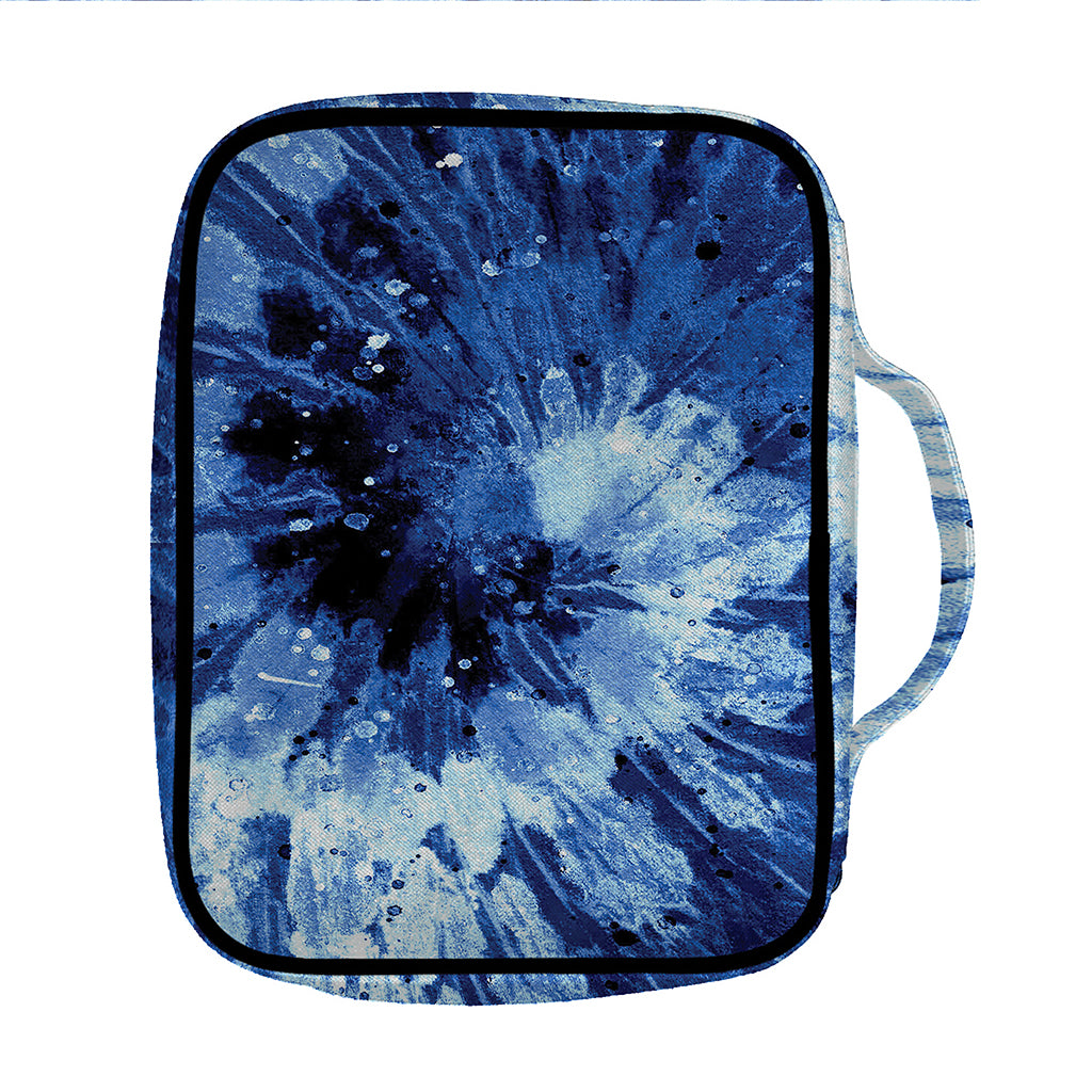 Blue And Black Tie Dye Print Front Pocket Bible Bag
