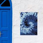 Blue And Black Tie Dye Print Garden Flag