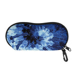 Blue And Black Tie Dye Print Glasses Case