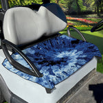 Blue And Black Tie Dye Print Golf Cart Seat Cover
