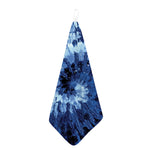 Blue And Black Tie Dye Print Hand Towel