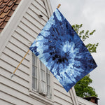 Blue And Black Tie Dye Print House Flag