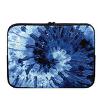 Blue And Black Tie Dye Print Laptop Sleeve