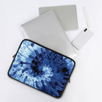 Blue And Black Tie Dye Print Laptop Sleeve