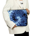 Blue And Black Tie Dye Print Laptop Sleeve