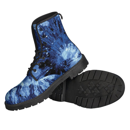Blue And Black Tie Dye Print Backpack
