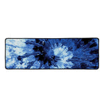 Blue And Black Tie Dye Print Long Kitchen Mat