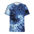 Blue And Black Tie Dye Print Men's Athletic T-Shirt