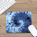 Blue And Black Tie Dye Print Mouse Pad