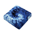 Blue And Black Tie Dye Print Outdoor Seat Cushion Cover