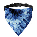 Blue And Black Tie Dye Print Over The Collar Dog Bandana
