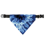 Blue And Black Tie Dye Print Over The Collar Dog Bandana