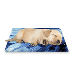Blue And Black Tie Dye Print Pet Cooling Mat Cover