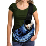 Blue And Black Tie Dye Print Pet Sling Carrier
