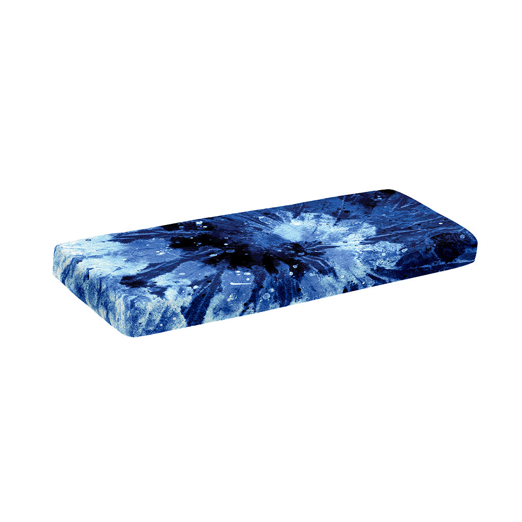 Blue And Black Tie Dye Print Piano Keyboard Cover