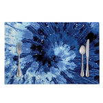 Blue And Black Tie Dye Print Placemat