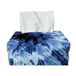 Blue And Black Tie Dye Print Rectangle Tissue Box Cover