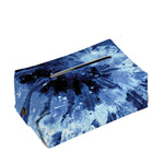 Blue And Black Tie Dye Print Rectangle Tissue Box Cover