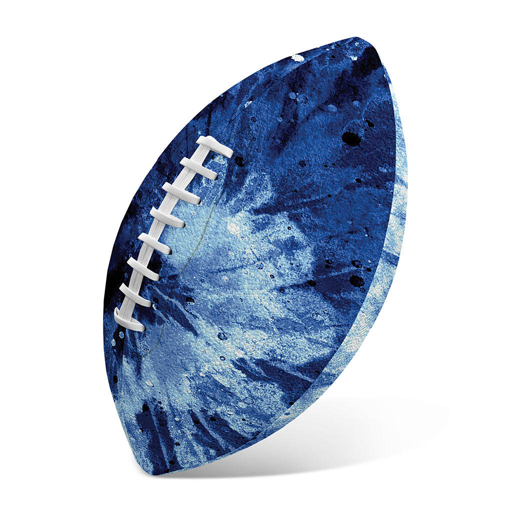 Blue And Black Tie Dye Print Rugby Ball