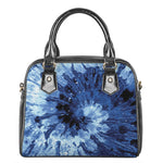 Blue And Black Tie Dye Print Shoulder Handbag