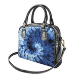 Blue And Black Tie Dye Print Shoulder Handbag