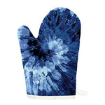 Blue And Black Tie Dye Print Single Oven Mitt