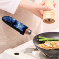 Blue And Black Tie Dye Print Skillet Handle Cover