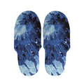 Blue And Black Tie Dye Print Slippers