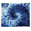 Blue And Black Tie Dye Print Tapestry