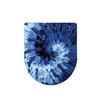Blue And Black Tie Dye Print Toilet Lid Cover