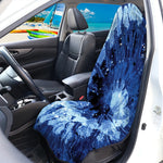 Blue And Black Tie Dye Print Waterproof Car Seat Cover
