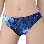 Blue And Black Tie Dye Print Women's Panties