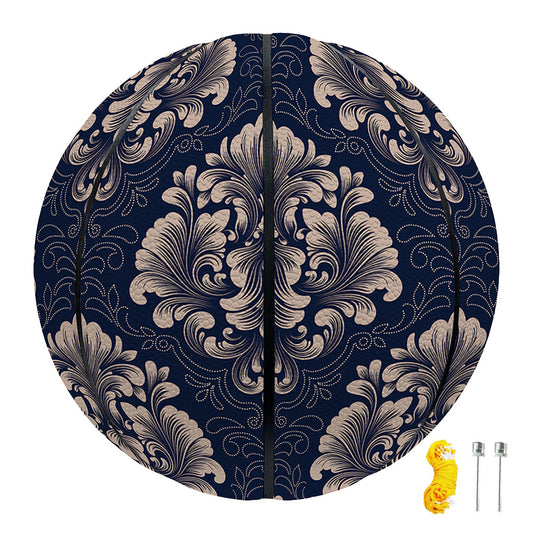Blue And Brown Damask Pattern Print Basketball