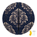 Blue And Brown Damask Pattern Print Basketball