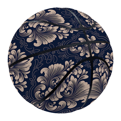 Blue And Brown Damask Pattern Print Basketball