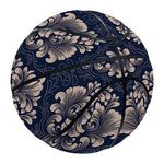 Blue And Brown Damask Pattern Print Basketball