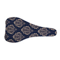Blue And Brown Damask Pattern Print Bicycle Seat Cover
