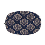 Blue And Brown Damask Pattern Print Car Side Mirror Covers