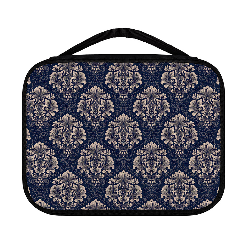 Blue And Brown Damask Pattern Print Classic Bible Case