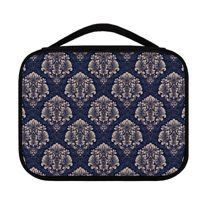 Blue And Brown Damask Pattern Print Classic Bible Case