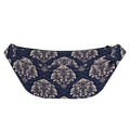 Blue And Brown Damask Pattern Print Fanny Pack