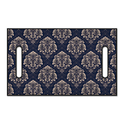 Blue And Brown Damask Pattern Print Golf Cart Seat Cover