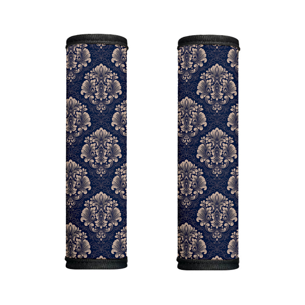 Blue And Brown Damask Pattern Print Handle Covers