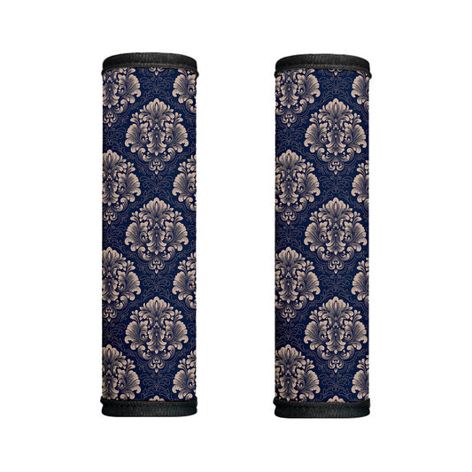 Blue And Brown Damask Pattern Print Handle Covers