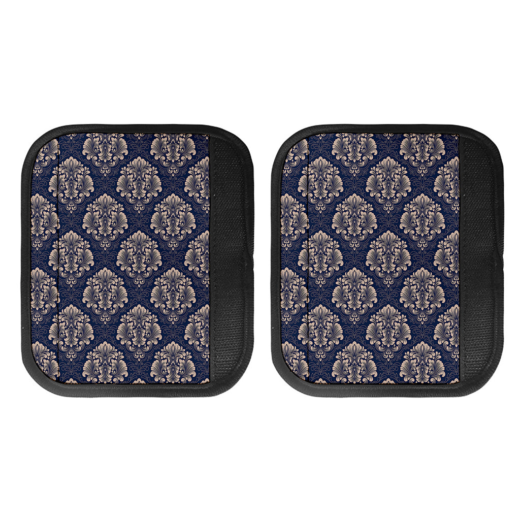 Blue And Brown Damask Pattern Print Handle Covers