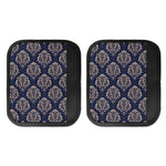 Blue And Brown Damask Pattern Print Handle Covers