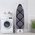 Blue And Brown Damask Pattern Print Ironing Board Cover
