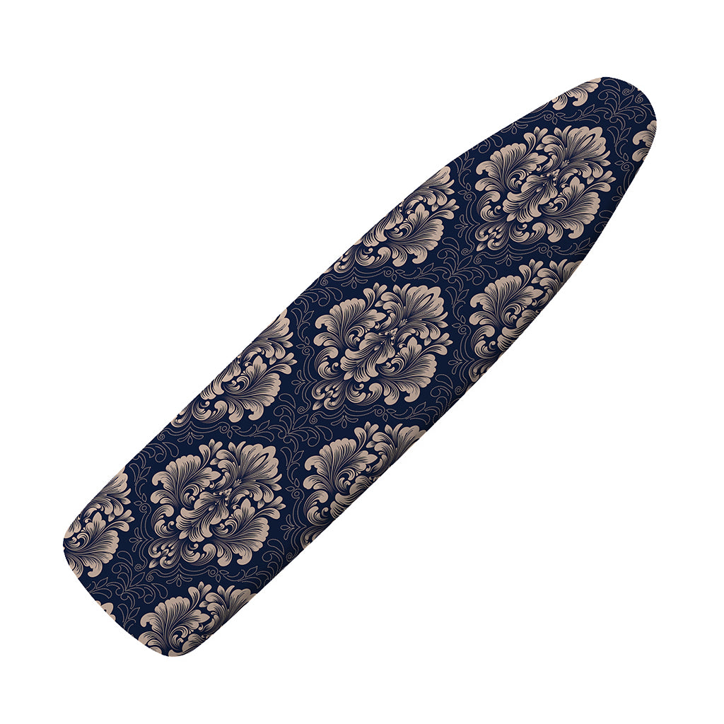 Blue And Brown Damask Pattern Print Ironing Board Cover