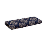 Blue And Brown Damask Pattern Print Piano Keyboard Cover