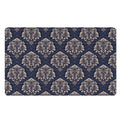 Blue And Brown Damask Pattern Print Polyester Doormat